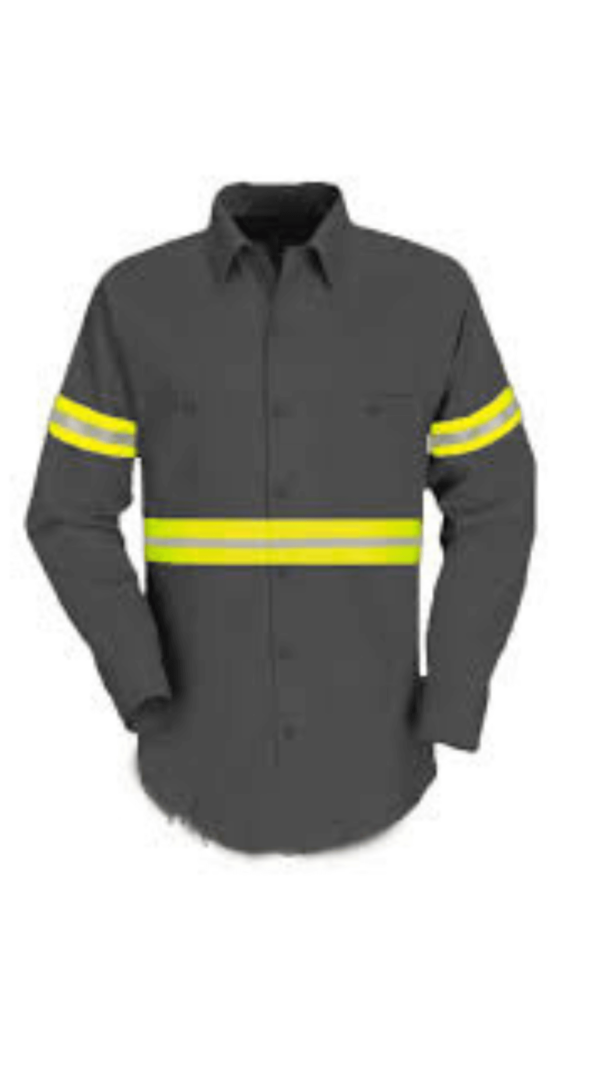 INDUSTRIAL SHIRT WITH REFLECTIVE (10 ONZ JEAN FABRIC)