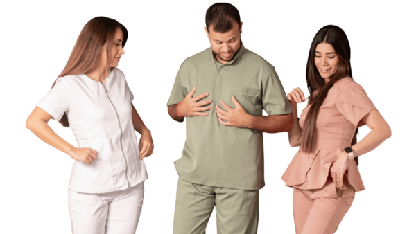 WOMENS SCRUBS TOP (ECONOMINC FABRIC) - Image 2