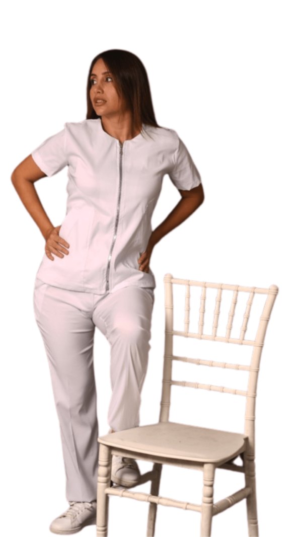 WOMENS SCRUBS TOP (ECONOMINC FABRIC) - Image 3
